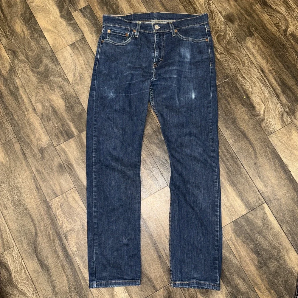 Levi's 502 Jeans Dark Wash Denim Straight Leg Slim Fit Men's Size 30x30 Faded